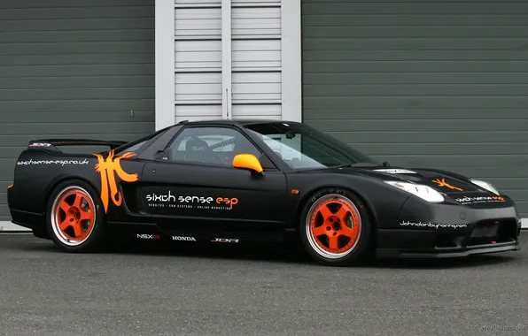 Machine, black, racing, honda nsx