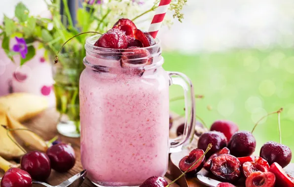 Picture cherry, food, Breakfast, smoothies