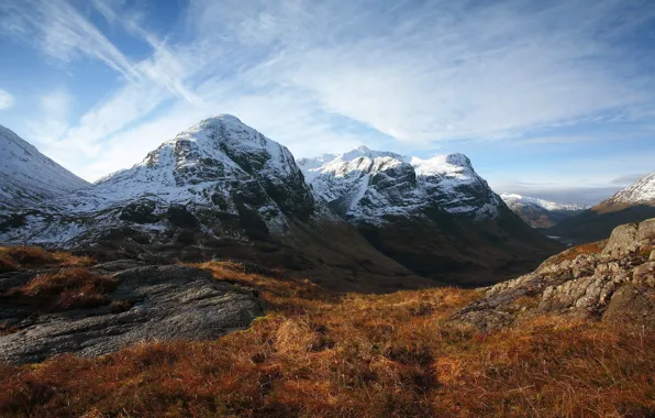 Mountains, tops, snow