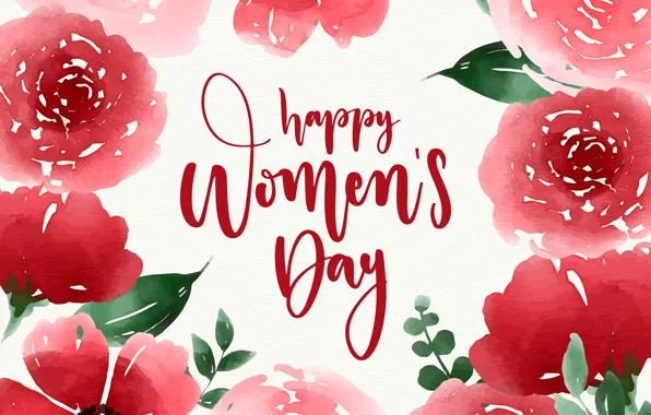 Leaves, flowers, paper, holiday, the inscription, figure, roses, spring