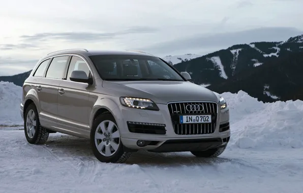 Winter, machine, snow, Audi, the snow, car