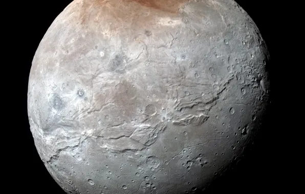Picture New Horizons, Charon, the satellite of Pluto