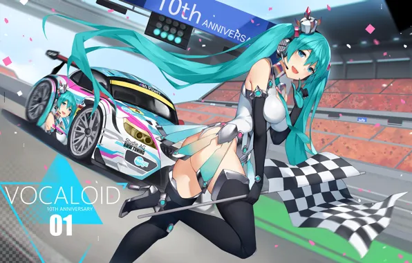 Girl, anime, art, vocaloid, hatsune miku