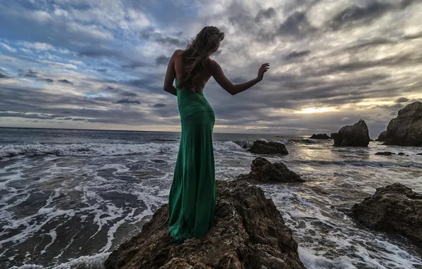 STONE, SEA, HORIZON, The SKY, CLOUDS, DRESS, REEFS, vu Harun Mehmedinovic