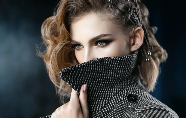 Girl, hairstyle, coat, Igor Kondakov