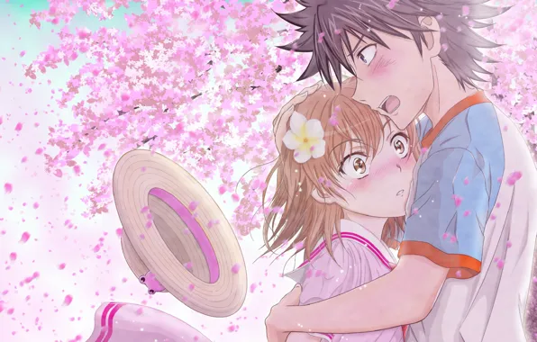 Hat, anime, Sakura, art, pair, two, Toaru Majutsu no Index