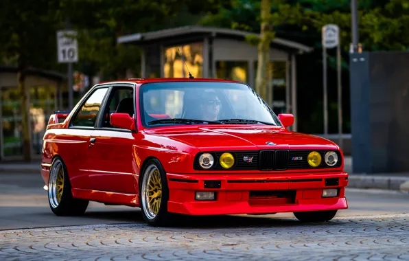 BMW, Red, Front, E30, BBS, M3 E30