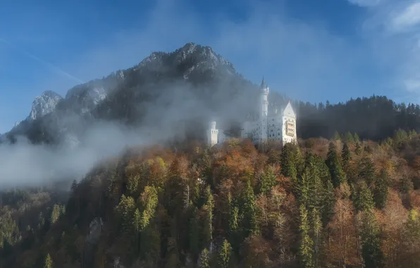 Picture Mountains, Trees, Castle, Haze, Shimakovsky Yuri