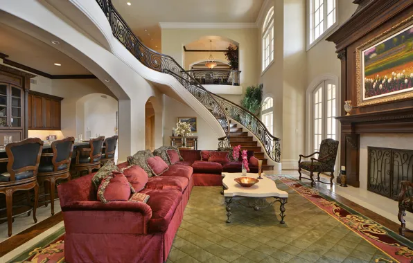 Picture home, villa, luxury, texas, great hall