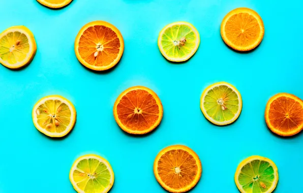 Picture background, lemon, orange