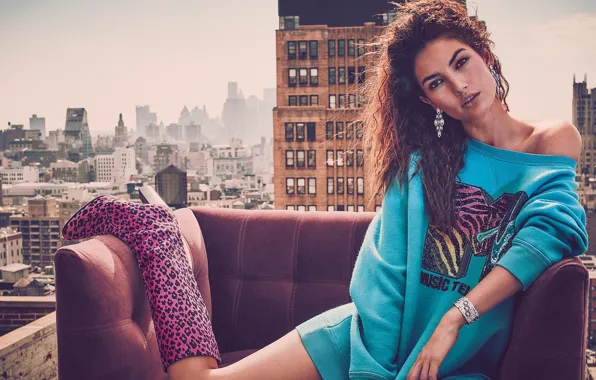 Look, girl, the city, pose, Lily Aldridge