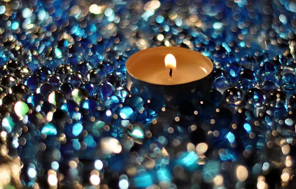 Picture macro, glare, focus, Candle, bokeh