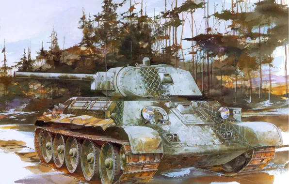 Picture figure, art, T - 34