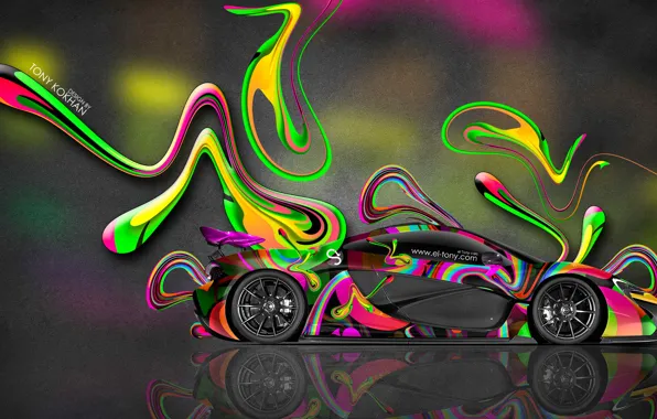 Picture McLaren, Machine, Bright, Style, McLaren, Wallpaper, Abstract, Photoshop