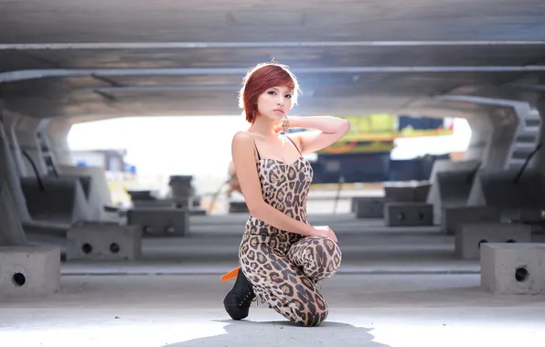 Girl, background, Asian