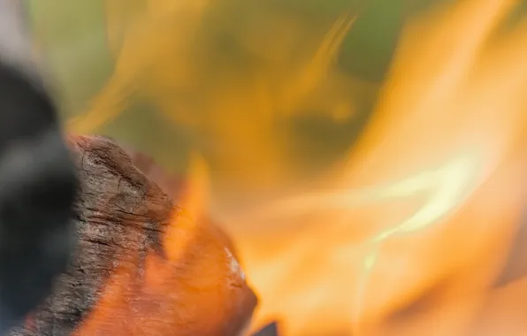 Macro, lights, flame, embers, Custer