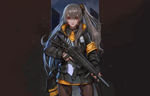 Picture girl, weapons, anime, Girls Frontline