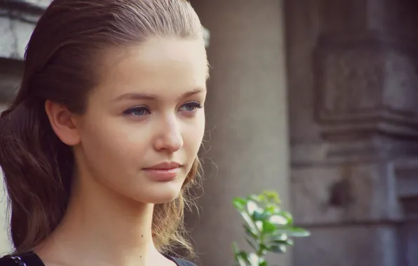 Girl, face, sweetheart, model, beautiful, cute, Cristina Bing Offer Button, Kristina Romanova