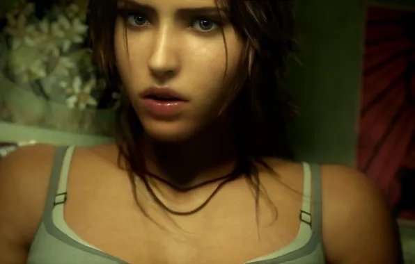 Picture look, girl, face, Tomb Raider, game, Lara Croft, Lara Croft, 2013