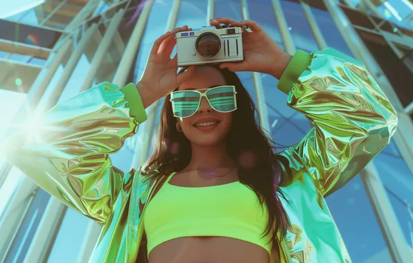 Girl, woman, Camera, ai art