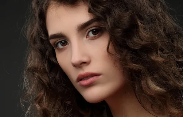 Look, girl, portrait, curly, Nadia, Igor Parsadanov