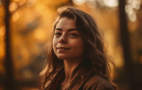 Look, girl, light, nature, face, smile, Park, portrait