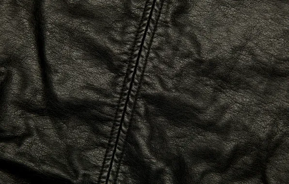 Texture, leather, seam, black, folds