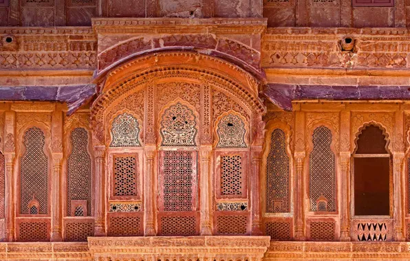 India, fortress, facade, Mehrangarh, Jodhpur