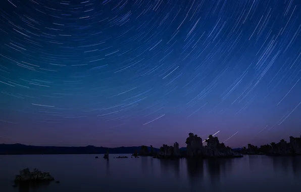 Stars, California, Mono Lake