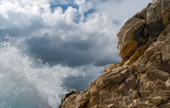 Sea, blue, coast, rock, Dubrovnik, Dubrovnik