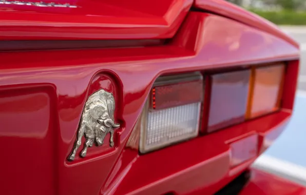 Lamborghini, lambo, Countach, bull, badge, Lamborghini Countach 25th Anniversary