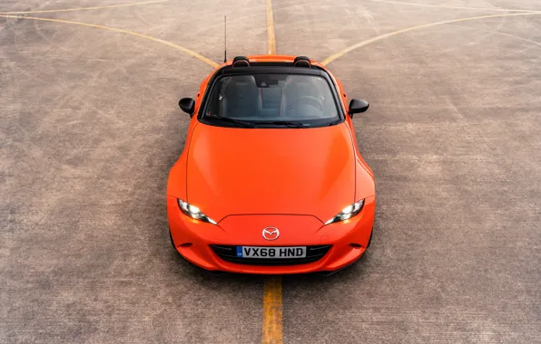 Picture orange, the hood, top, Mazda, Roadster, MX-5, 30th Anniversary Edition, 2019
