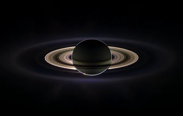 Picture shadow, ring, Saturn, Earth, Cassini