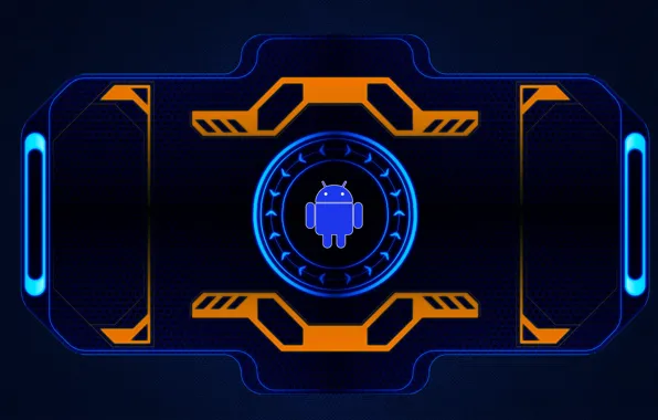 Picture Android, android, orange, neon