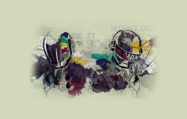 Figure, Music, Background, Art, Daft Punk, Thomas Bangalter, Daft Punk, Mask
