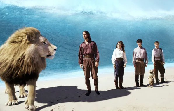 Aslan and Creatures from The Chronicles of Narnia Desktop Wallpaper