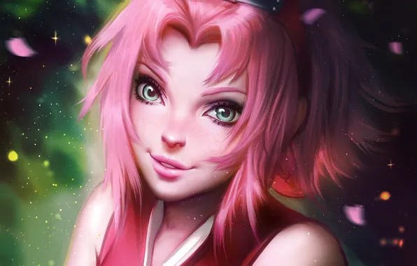 Girl, art, Naruto, Naruto, Sakura Haruno, ayyasap, ayya saparniyazova