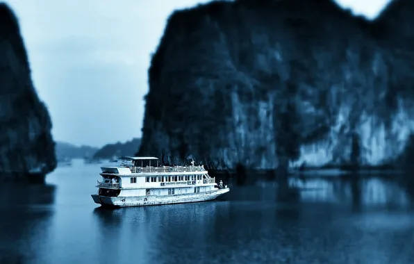 Ship, Bay, Vietnam, Halong