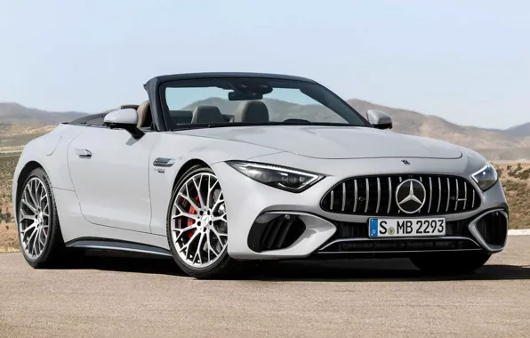 Desert, highway, Mercedes, convertible, AMG, exterior, SL 63, 2022