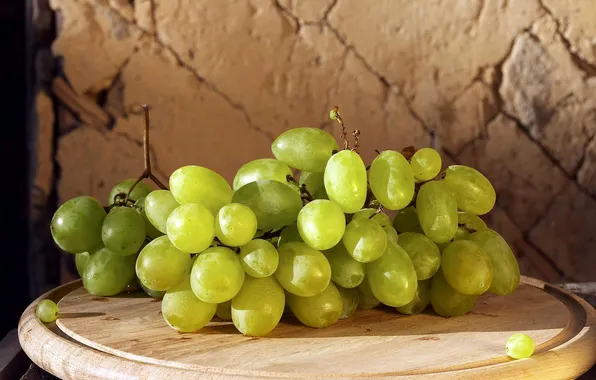 Picture leaves, berry, plate, grapes, bunch, grapes