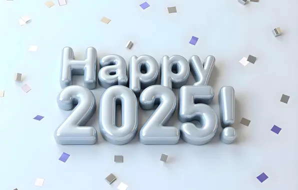 Figures, New year, date, 2025, New Year 2025