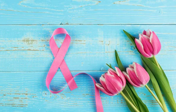 Flowers, figure, tulips, happy, March 8, pink, flowers, tulips