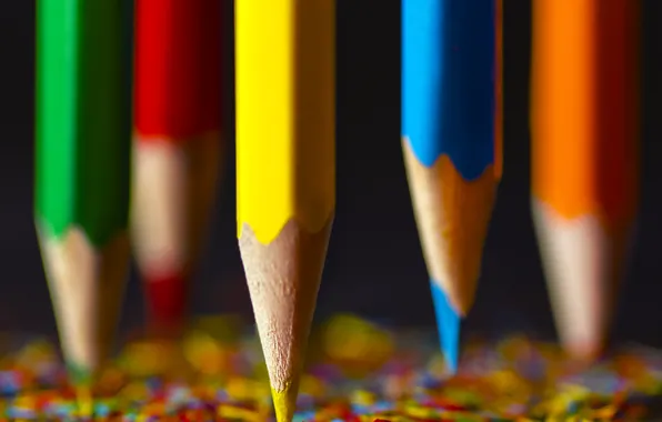 Picture colored, pencils, colored pencils