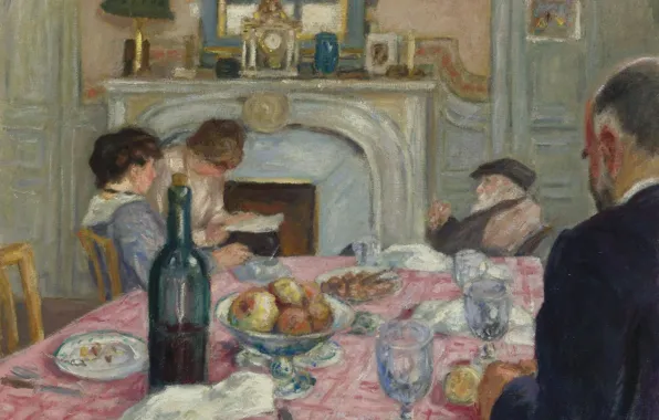 Picture interior, picture, genre, Albert Andre, Albert Andre, After Breakfast in Renoir's House