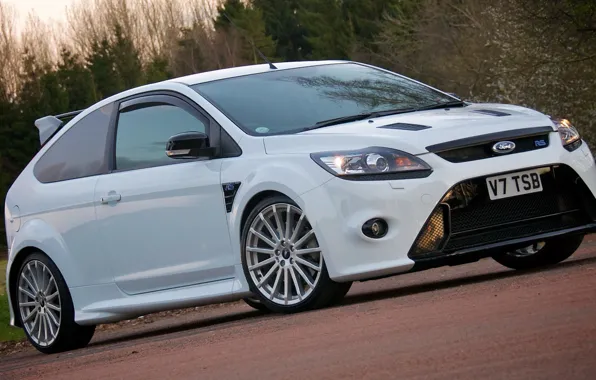 Ford, white, focus