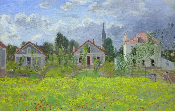Picture landscape, picture, Claude Monet, The house in Argenteuil