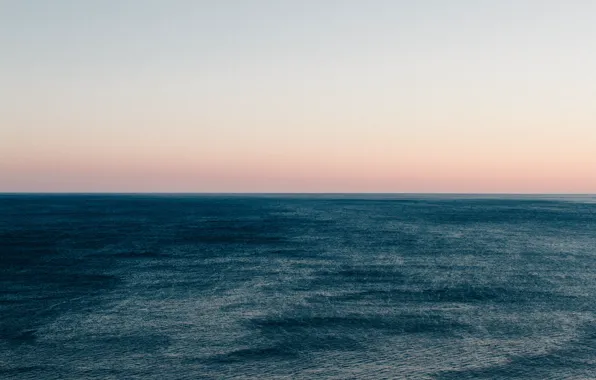Sea, the sky, horizon, twilight