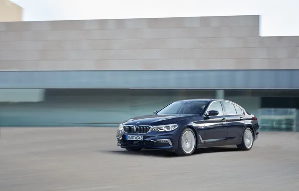 Picture movement, the building, BMW, sedan, facade, xDrive, 530d, Luxury Line