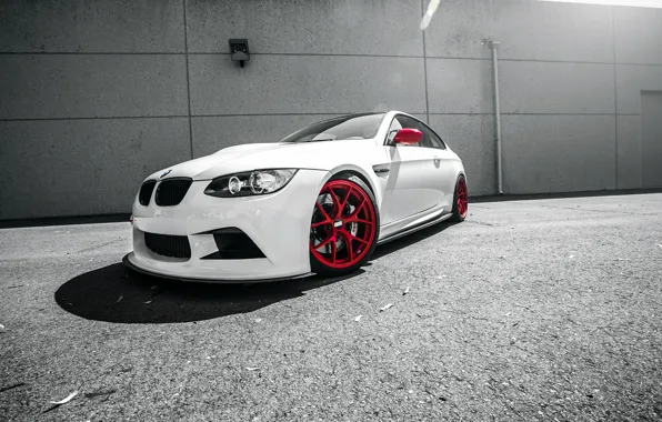 White, BMW, BMW, white, E92, frontside