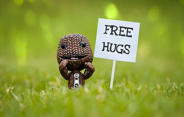 Free, hugs, hugs, free